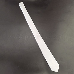 ポリエステルネクタイ  男性用昇華ブランクネクタイ.  ホワイト  1460x80x1.2mm&nbsp;AJEW-WH0248-245