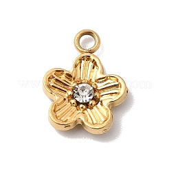 304 Stainless Steel Pave Rhinestone Charms&nbsp;STAS-G369-10G