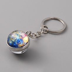 Platinum Tone Alloy Keychain&nbsp;KEYC-WH0029-61E