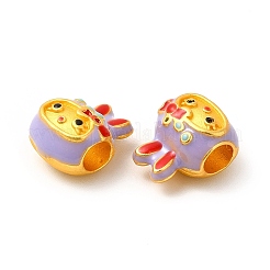 Rack Plating Alloy Enamel European Beads&nbsp;ENAM-M048-11MG-A