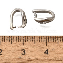 Eco-Friendly PVD Vacuum Plating & Long-Lasting Plated Brass with Rhinestone Pinch Bails&nbsp;KK-S402-04P-NR