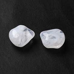 透明なアクリルビーズ  ホワイト  15x15x8mm  穴：1.6mm  約595個/500g&nbsp;OACR-L013-016