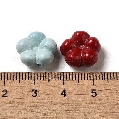 合成サンゴ刻まれたビーズ  染め  花  ミックスカラー  12~12.5x13~14x7~7.5mm  穴：1.4~1.5mm&nbsp;CORA-A011-02B