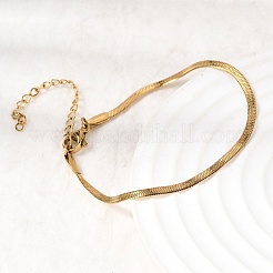 304 Stainless Steel Snake Chain Bracelets for Women&nbsp;BJEW-P389-01G