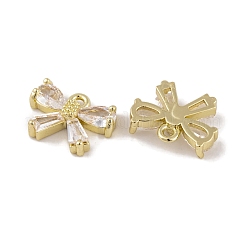 Brass Micro Pave Clear Cubic Zirconia Charms&nbsp;LS-KK-L212-14G