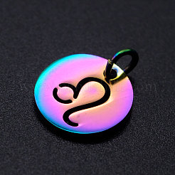 Rainbow Color Ion Plating(IP) 201 Stainless Steel Charms&nbsp;STAS-Q201-JN166-5