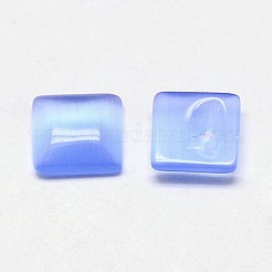 キャッツアイカボション  正方形  コーンフラワーブルー  12x12x3mm&nbsp;CE-J006-12x12mm-07