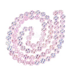 Baking Paint Electroplate Transparent Glass Beads Strands&nbsp;EGLA-Q136-04A-04