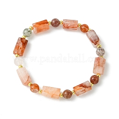 Natural Ferruginous Quartz & Super Seven Quartz Beaded Bracelets&nbsp;BJEW-JB13925