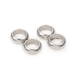 変色防止201ステンレススチールスペーサーバー  二重リング  ステンレス鋼色  9x4.5x1.5mm  穴：3mm&nbsp;STAS-G224-19P-02
