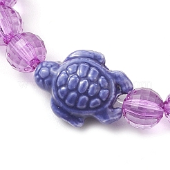 Handmade Porcelain Turtle Stretch Bracelets&nbsp;BJEW-JB10247-02