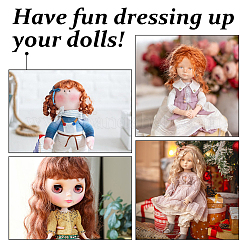 4Pcs 4 Colors High Temperature Fiber Long Instant Noodle Curly Hairstyle Doll Wig Hair&nbsp;DOLL-DC0001-03