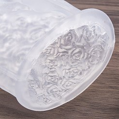 Diyのシリコーンキャンドル型  キャンドル作り用  花を持つ列  透明  78x80x10mm&nbsp;DIY-Q035-03
