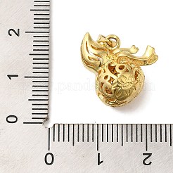 Brass Micro Pave Cubic Zirconia Pendants&nbsp;KK-C072-32G