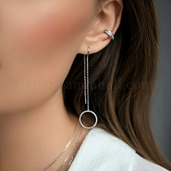 S925 Silver Zircon Geometric Earrings and Necklace Jewelry Set for Women&nbsp;IQ8256-3
