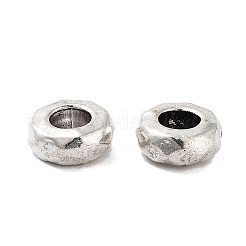 チベット風合金ビーズ  カドミウムフリー＆鉛フリー  リング  多面カット  アンティークシルバー  7.5x7.5x3mm  穴：3.8mm  約1612個/1000g&nbsp;FIND-Q094-24AS