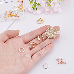 Brass Clip on Earring Findings&nbsp;KK-SC0001-36