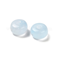透明なアクリルビーズ  フラットラウンド  ライトブルー  7x4mm  穴：1.8mm  約3300~3448個/500g&nbsp;OACR-Z030-04J