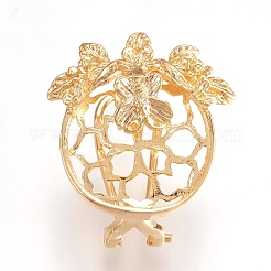 Brass Stud Earrings&nbsp;EJEW-P160-02G-NF