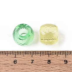 クリアアクリルヨーロピアンビーズ  バレル  大穴ビーズ  多面カット  ミックスカラー  13x11mm  穴：5.5mm  約462個/500g&nbsp;OACR-Q200-09
