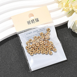 SHEGRACE Brass Micro Pave Clear Cubic Zirconia Spacer Beads&nbsp;XGRQ1U281-308G