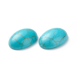 Craft Findings Dyed Synthetic Turquoise Gemstone Flat Back Cabochons&nbsp;TURQ-S276-13x18mm-01