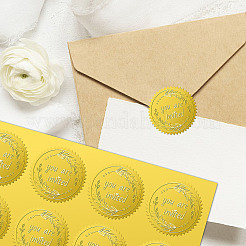 12 Sheets Self Adhesive Gold Foil Embossed Stickers&nbsp;DIY-WH0451-030