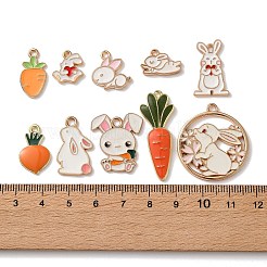 Alloy Enamel Rabbit Pendants&nbsp;ENAM-B039-02G