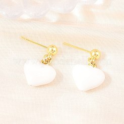 真鍮エナメルスタッドピアス  鉛フリー＆カドミウムフリー  長持ちメッキ  ラックめっき  ハート  ミックスカラー  20.5x12mm&nbsp;EJEW-Z164-19G