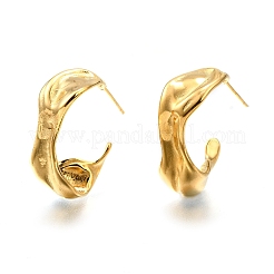 Ion Plating(IP) 304 Stainless Steel Round Stud Earrings&nbsp;EJEW-K244-44G