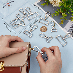 10Pcs 5 Styles Alloy Swivel Lobster Claw Clasps&nbsp;FIND-BBC0003-81P