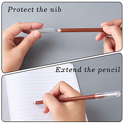 24Pcs Transparent Plastic Pencil Covers&nbsp;AJEW-CP0006-74