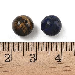 100個7スタイルの天然混合宝石ビーズ  ラウンド  染めと未染色の混合  8~9mm  穴：0.8~1mm&nbsp;G-FS0005-51