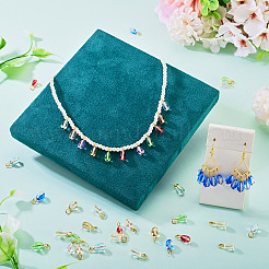 110Pcs 11 Colors Glass Pendants&nbsp;PALLOY-TAC0298