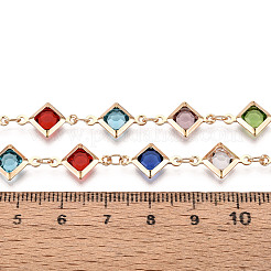 Handmade Brass Rhombus Link Chains&nbsp;CHC-N024-04KCG