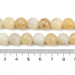 天然石イエローオパールビーズ連売り  ラウンド  10mm  穴：1mm  約39個/連  15.55''（39.5センチメートル）&nbsp;G-U026-A05-10mm