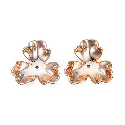 3-Petal Electroplate Opaque Acrylic Bead Caps&nbsp;SACR-T132-02