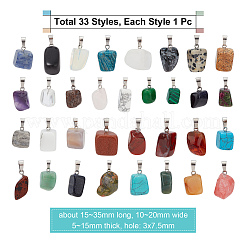 Natural & Synthetic Mixed Gemstone Pendants&nbsp;G-SC0001-36