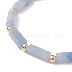 Natural Stones Rectangle Beads Stretch Bracelet&nbsp;BJEW-JB07506