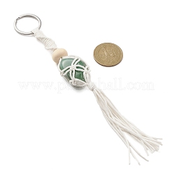 Waxed Cotton Cord Braided Macrame Pouch Empty Stone Holder for Pendant Keychain Making&nbsp;KEYC-JKC00536