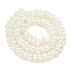 透明スプレー塗装ガラスビーズ連売り  花  ホワイト  10x10x6.5mm  穴：1.2mm  約70個/連  16.14''（41センチメートル）&nbsp;GLAA-P066-01B