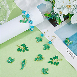 20Pcs 4 Style Rack Plating Alloy Enamel Pendants&nbsp;FIND-FH0007-31