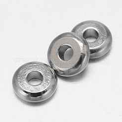 フラットラウンド真鍮スペーサービーズ  ミックスカラー  4x1.5mm  穴：1.5mm&nbsp;KK-L106A-01