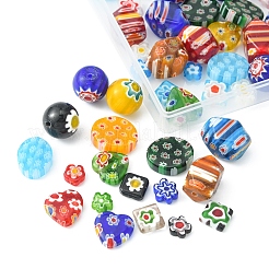 60Pcs 6 Style Handmade Millefiori Glass Beads&nbsp;LAMP-FS0001-07