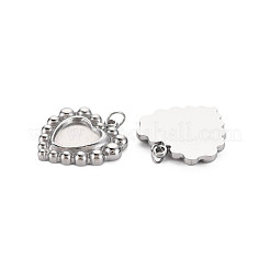 304 Stainless Steel Pendant Enamel Settings&nbsp;STAS-N097-207P