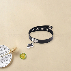 1Pc PU Leather Adjustable Choker Necklaces&nbsp;NJEW-CL0001-01