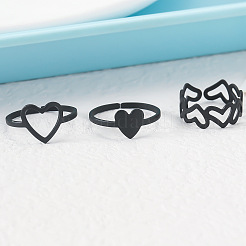 3Pcs 3 Styles Heart Iron Cuff Toe Rings Sets&nbsp;FS-WG0D8D1-01