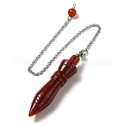 Mixed Natural Gemstone Pointed Dowsing Pendulums&nbsp;G-F758-F-P