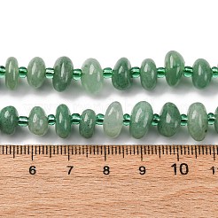 天然石ピンクアベンチュリンビーズ連売り  別々のビーズが付いたナゲット  8x6x5mm  穴：0.8mm  約55個/連  15.75''（40センチメートル）&nbsp;G-RM250109-A10