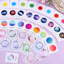 8 Bags 4 Styles Multi-Color Paper Wax Seal Stamp Illustrated Card for Wax Seal Coin&nbsp;AJEW-CP0007-63